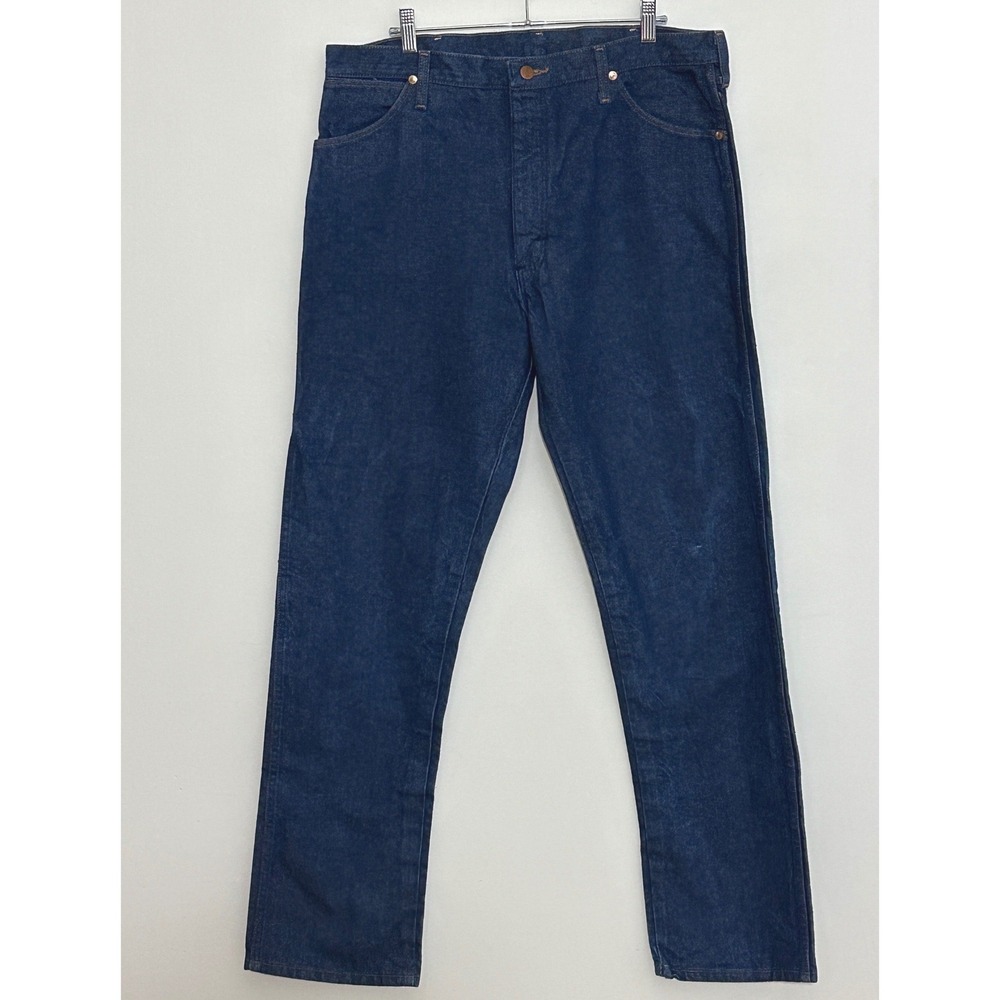 Wrangler 13MWZ Cowboy Cut Jean Men 38 36 x 32 Dark Wash Indigo Denim Made in USA